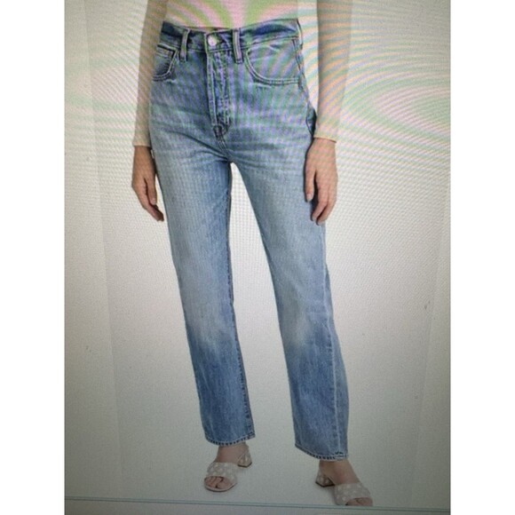 7 For All Mankind Denim - 7 For All Mankind Womens Star Panel Easy Straight Button Fly Jeans Blue Size 27